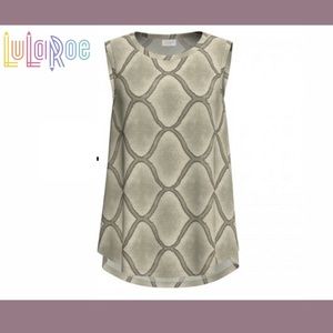 NWT LuLaRoe [ 2XL ]‎ Cocoa Scoop Neck Tank Top in Brown/Beige Pattern